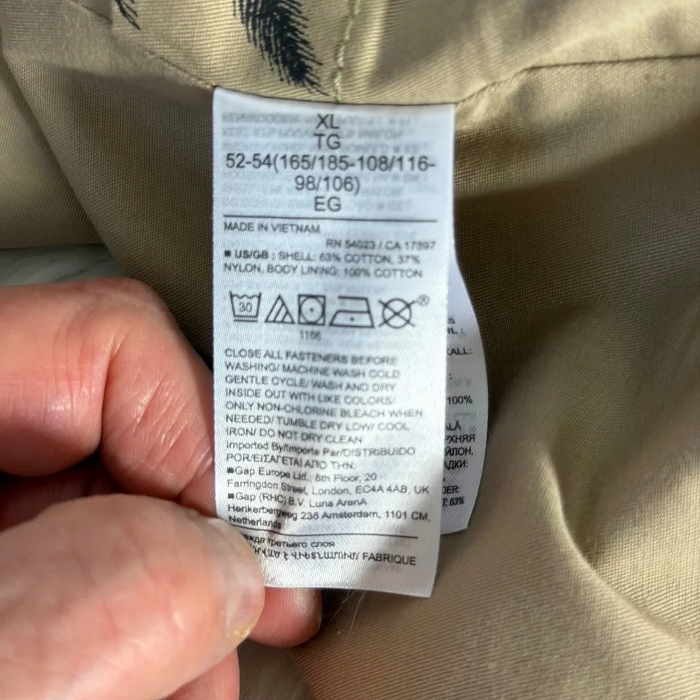 Banana Republic Heritage‎ Expedition Utility Vest Khaki Tan Safari Graphic XL